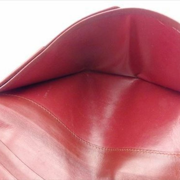 Cartier Wallet Purse Mastline Red Gold leather Woman unisex Authentic Used - Picture 8 of 9